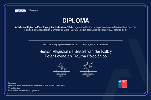 Ejemplo del certificado del programa